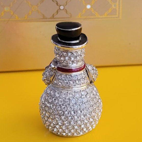 Estee Lauder Limited Edition Collector Item - Snowman Solid Perfume Compact - Picture 4 of 11